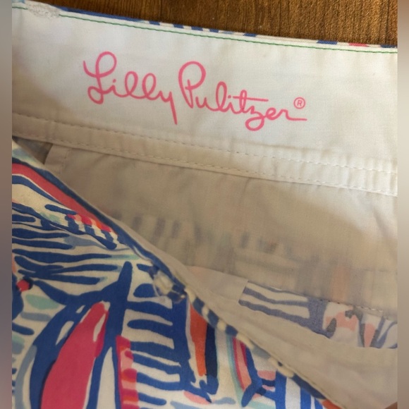 Lilly Pulitzer Callahan Red Right Return Sailboat Classic Cargo Shorts - Picture 8 of 9